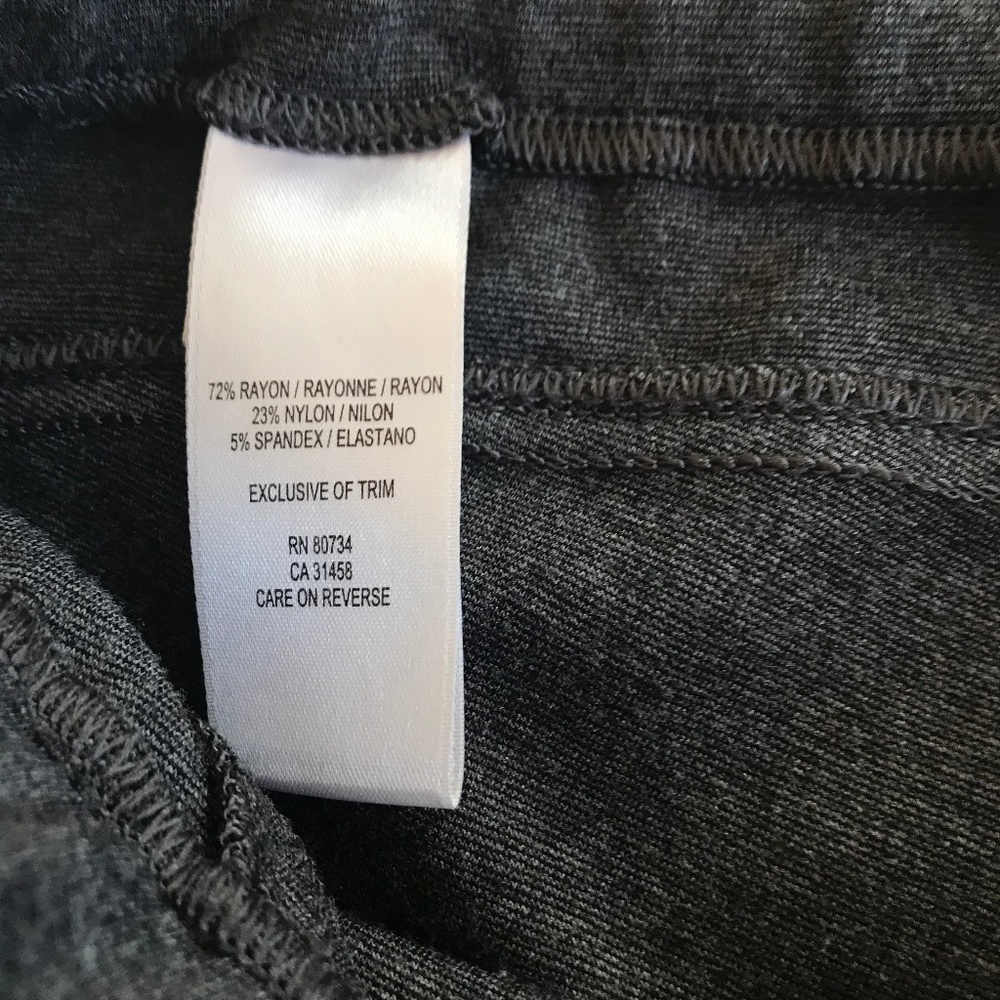 BCBG Charcoal Moto Leggings w/ Zippers sz S - Picture 7 of 8